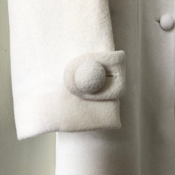 Angora wool ivory coat M - Picture 6 of 12